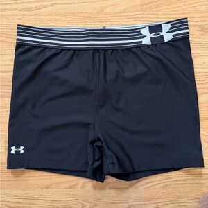 Under Armour Women's Black Athletic Compression Shorts , size Medium